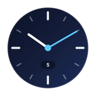 An analog clock face